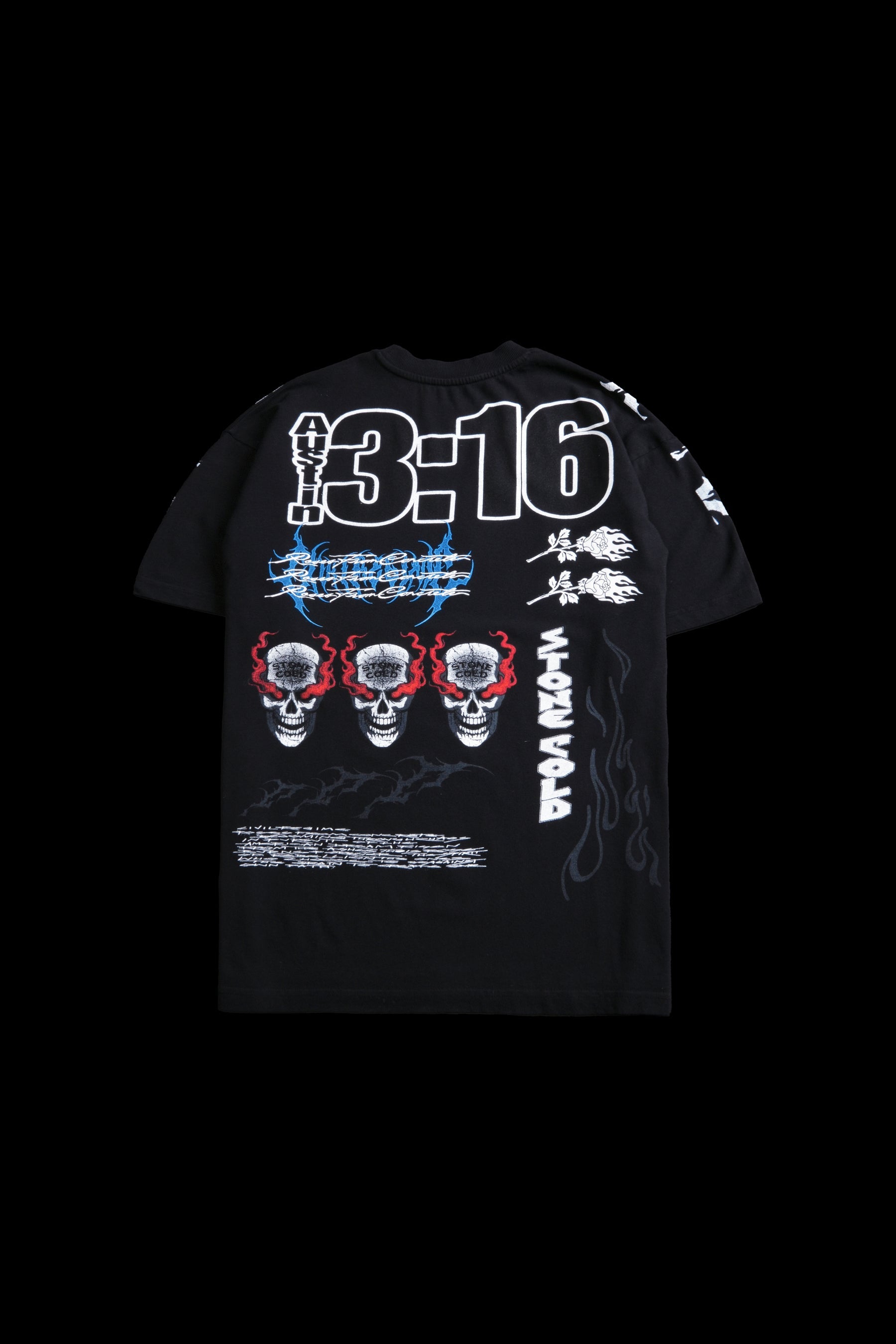 Civil Regime x WWE Raising Hell Pt. 2 Oversized Tee Black Sz L