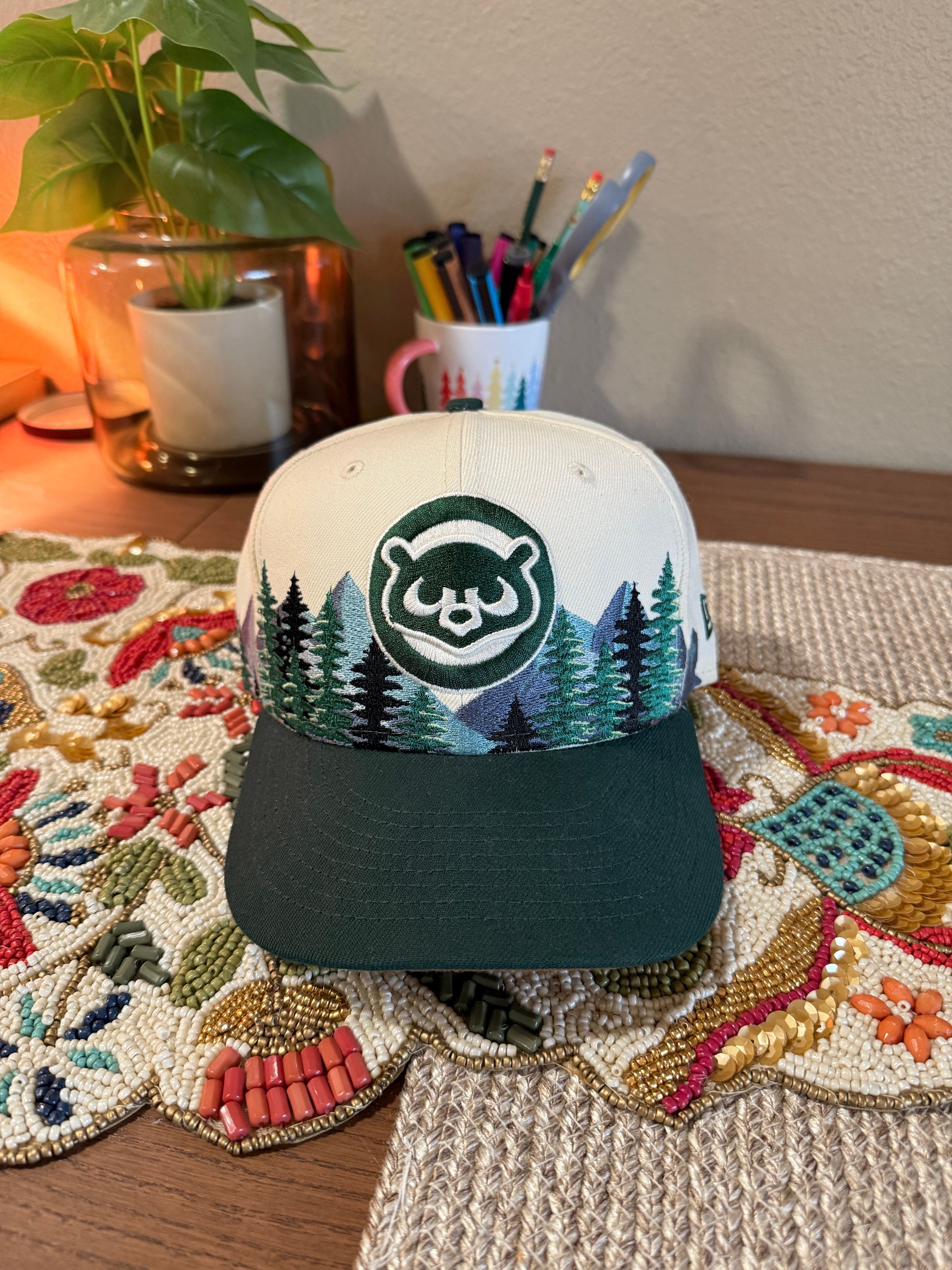 New Era Chicago Cubs Outdoor Collection Fitted Hat Size 7 1/4 USED