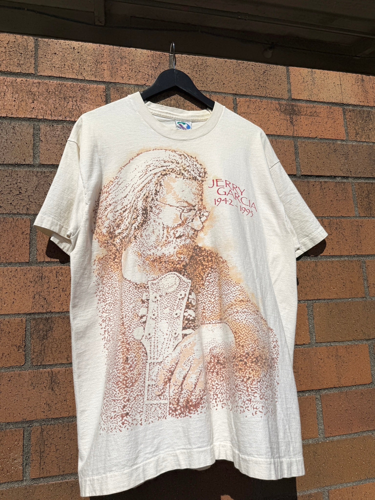 1995 Jerry Garcia Liquid Blue Memorial Tee Size XL