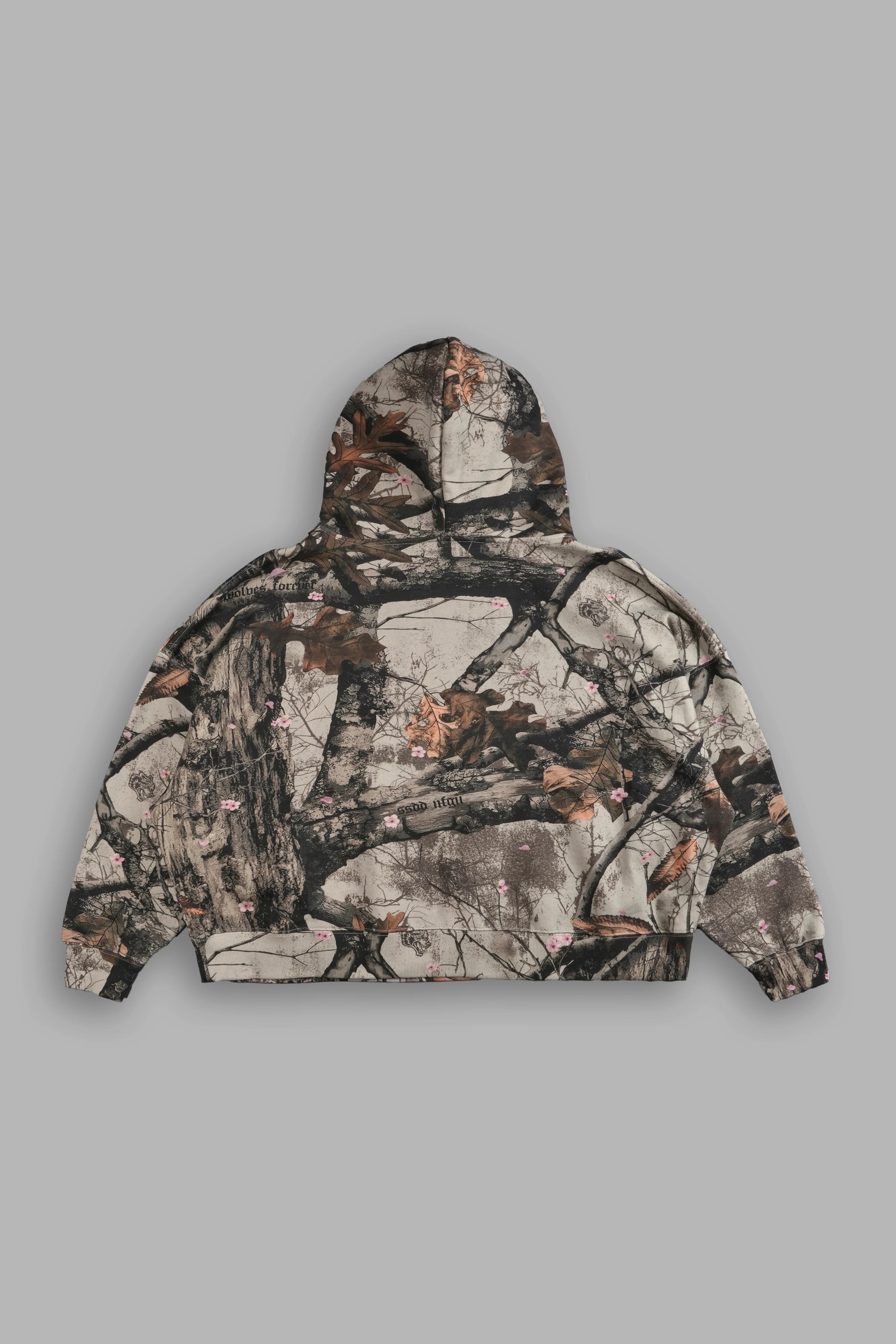 Darc Sport Loyalty Studded Box Cut Hoodie Cherry Blossom Camo Sz XL