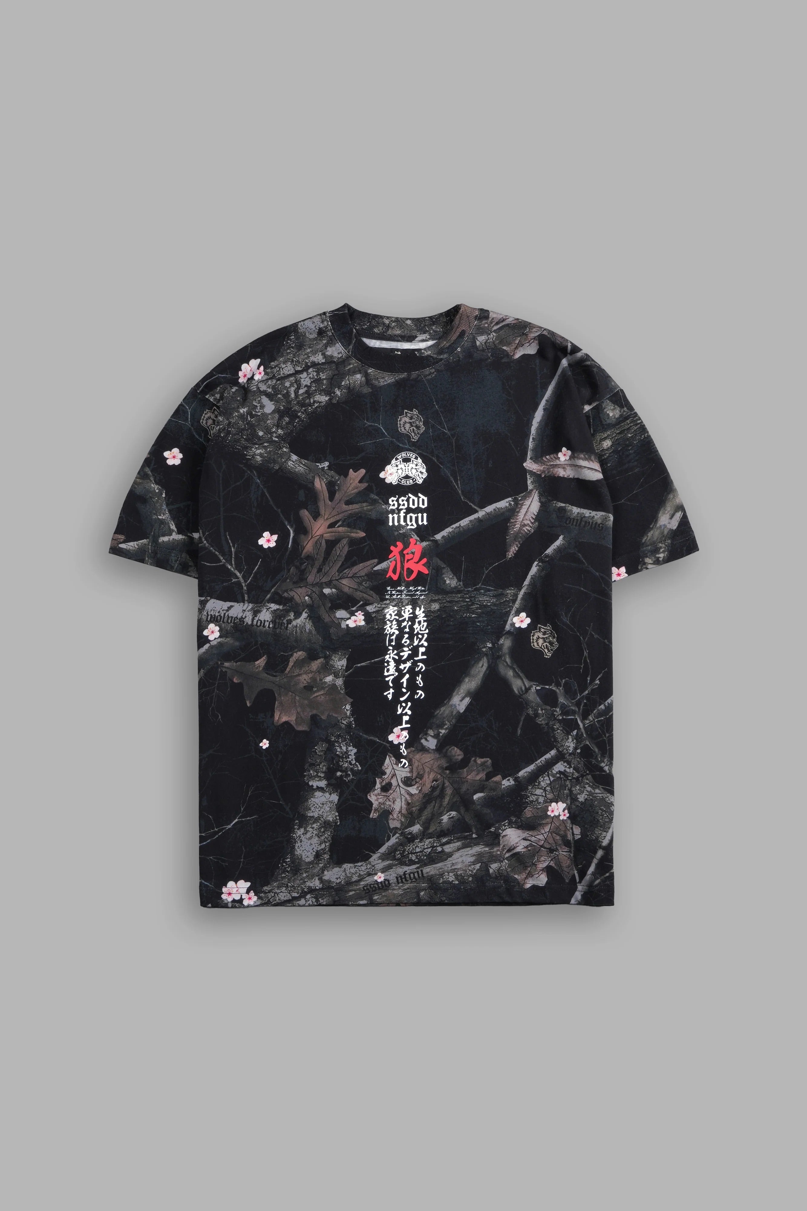 Darc Sport Wolves Code Oversized Tee Blossom Camo Sz Small