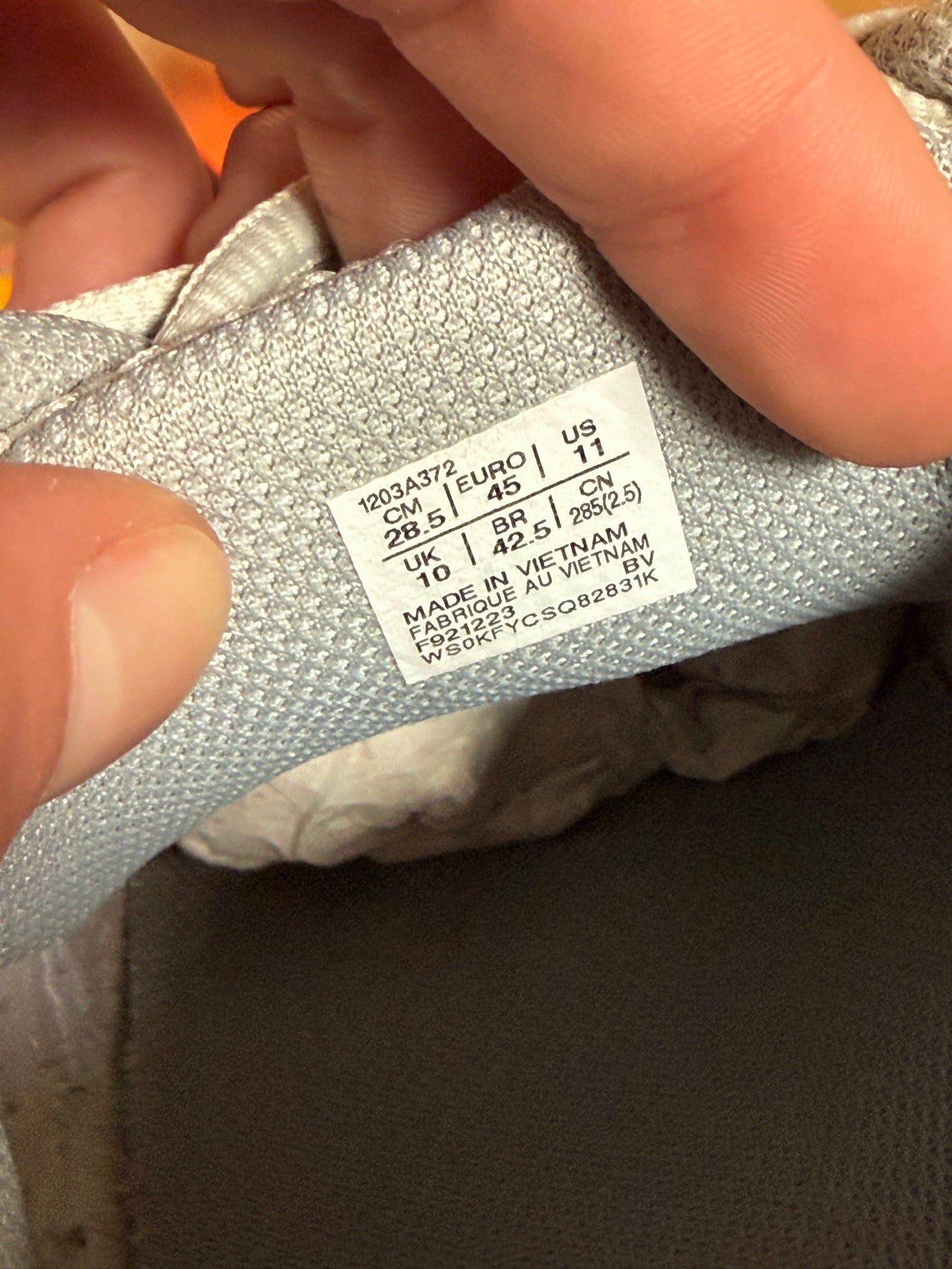 Asics Gel NYC Ivory / Mid Grey Size 11 USED