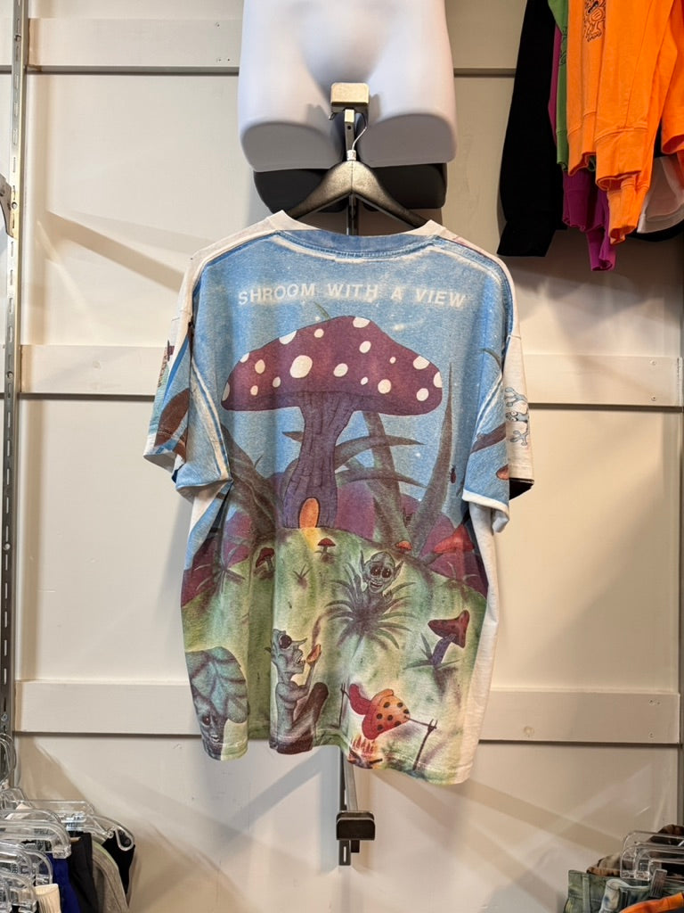 90s Shroomarama All Over Print Tee Size XL