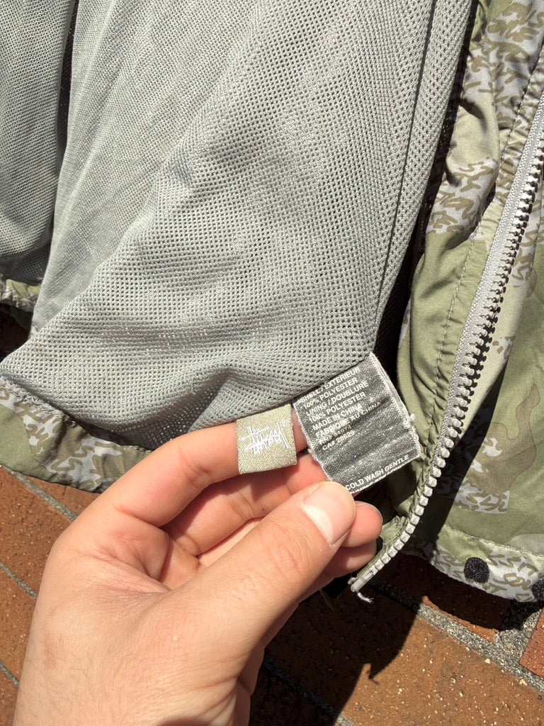 Y2K Stussy Authentic Gear Camo Windbreaker Sz M
