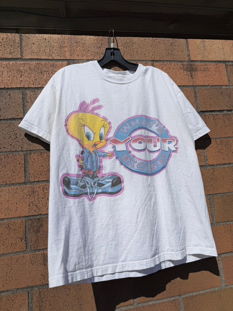 1998 Tweety Bird Whats Your Excuse Tee Size L