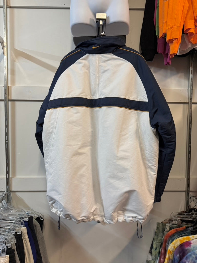 2004 Nike White / Navy / Yellow Winter Jacket Size XL