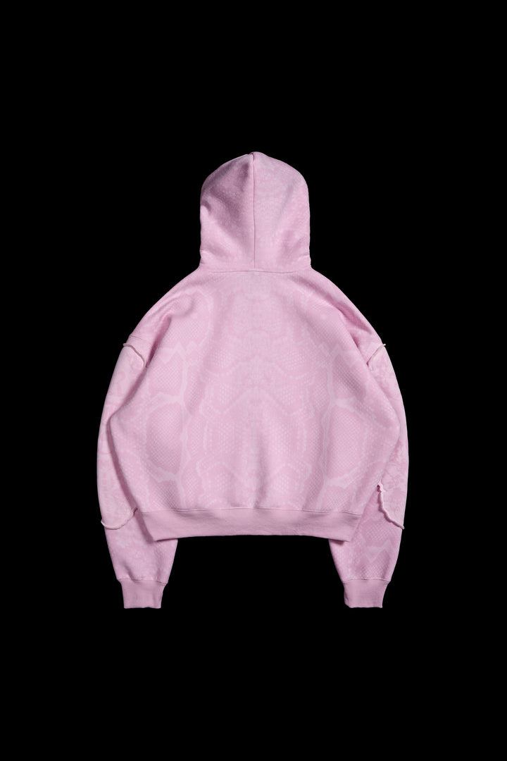 Civil Regime Chaos Luxe Zip Up Hoodie Pink Snake Sz M