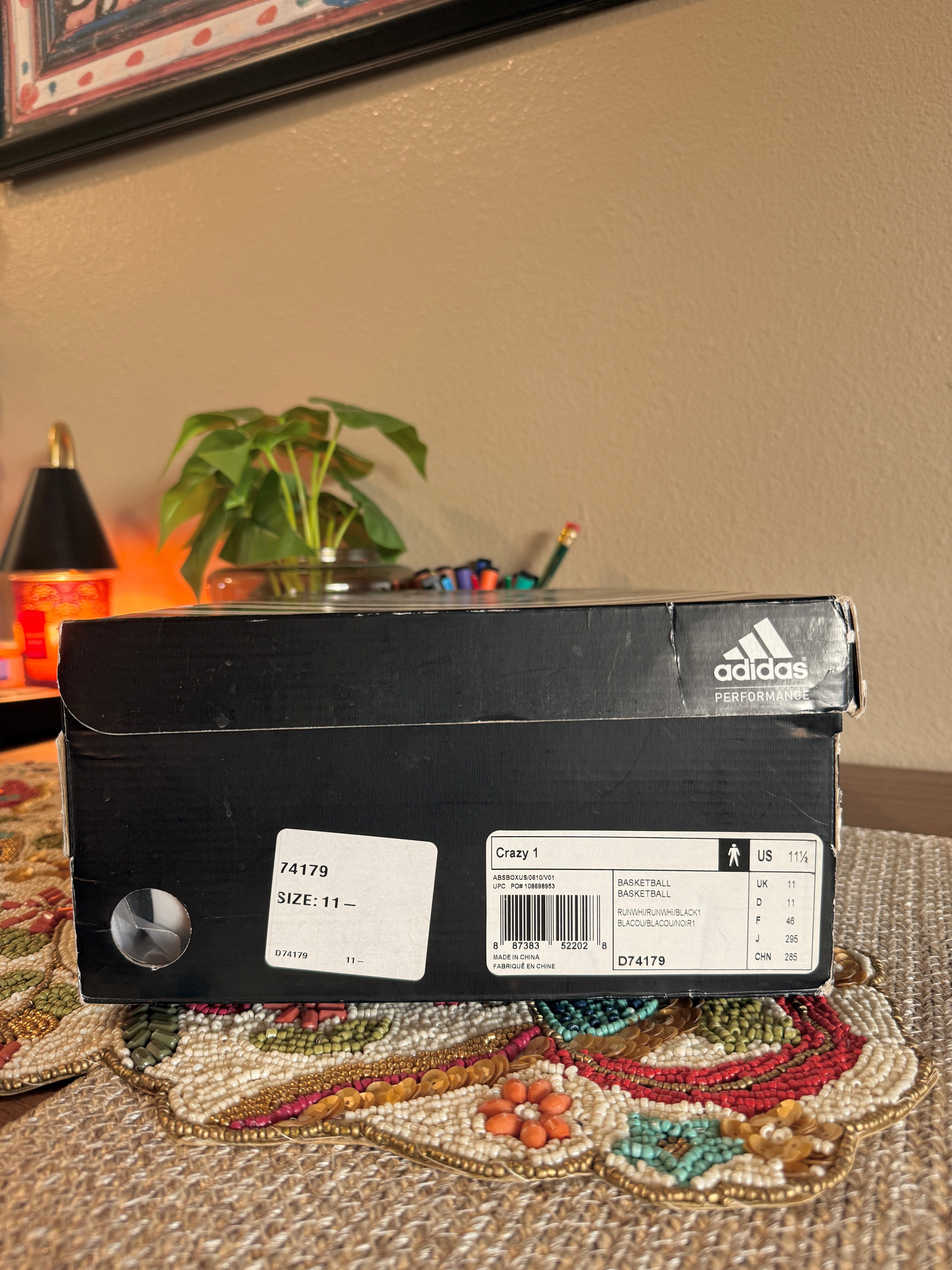 adidas Crazy 1 Stormtrooper (2014) Size 11.5