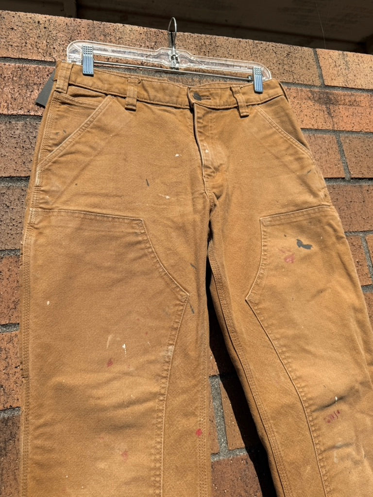 Carhartt Dark Tan Rugged Flex Relaxed Fit Double Knees Sz 30x32
