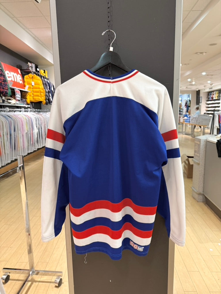 90s CCM USA Olympic Team Blue Hockey Jersey Sz L