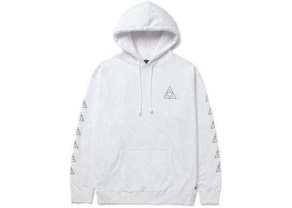 HUF x FTP Triple Triangle Pullover Hoodie White Sz Small