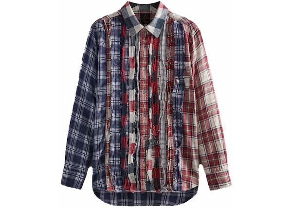 Kith Needles Ribbon Cuts Flannel Shirt Multi Sz Large