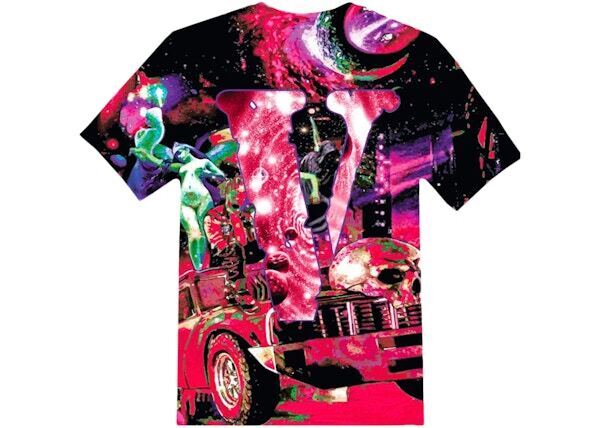 Juice Wrld Galaxy All Over T-shirt Black/Multi Sz 2XL