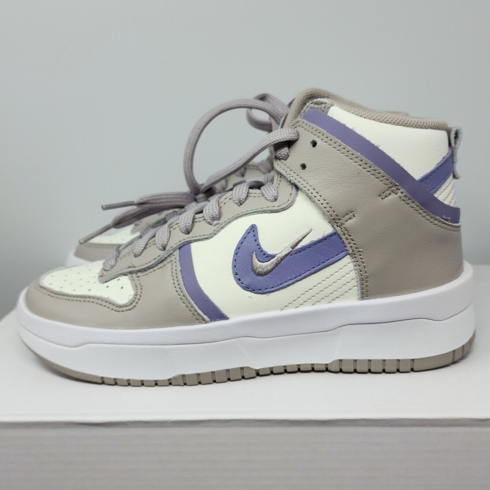 Sz 5.5 - NIKE WOMEN'S Dunk High UP Sail Purple Grey DH3718 101