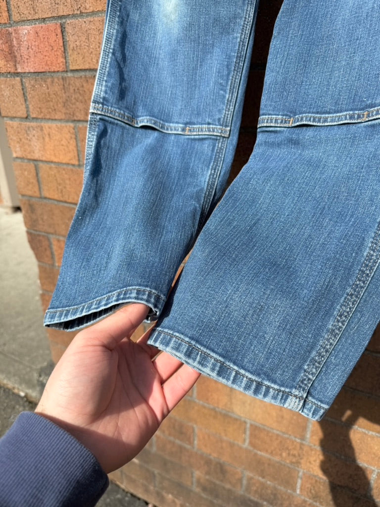 Carhartt Relaxed Fit Medium Wash Denim Double Knees Sz 36x32