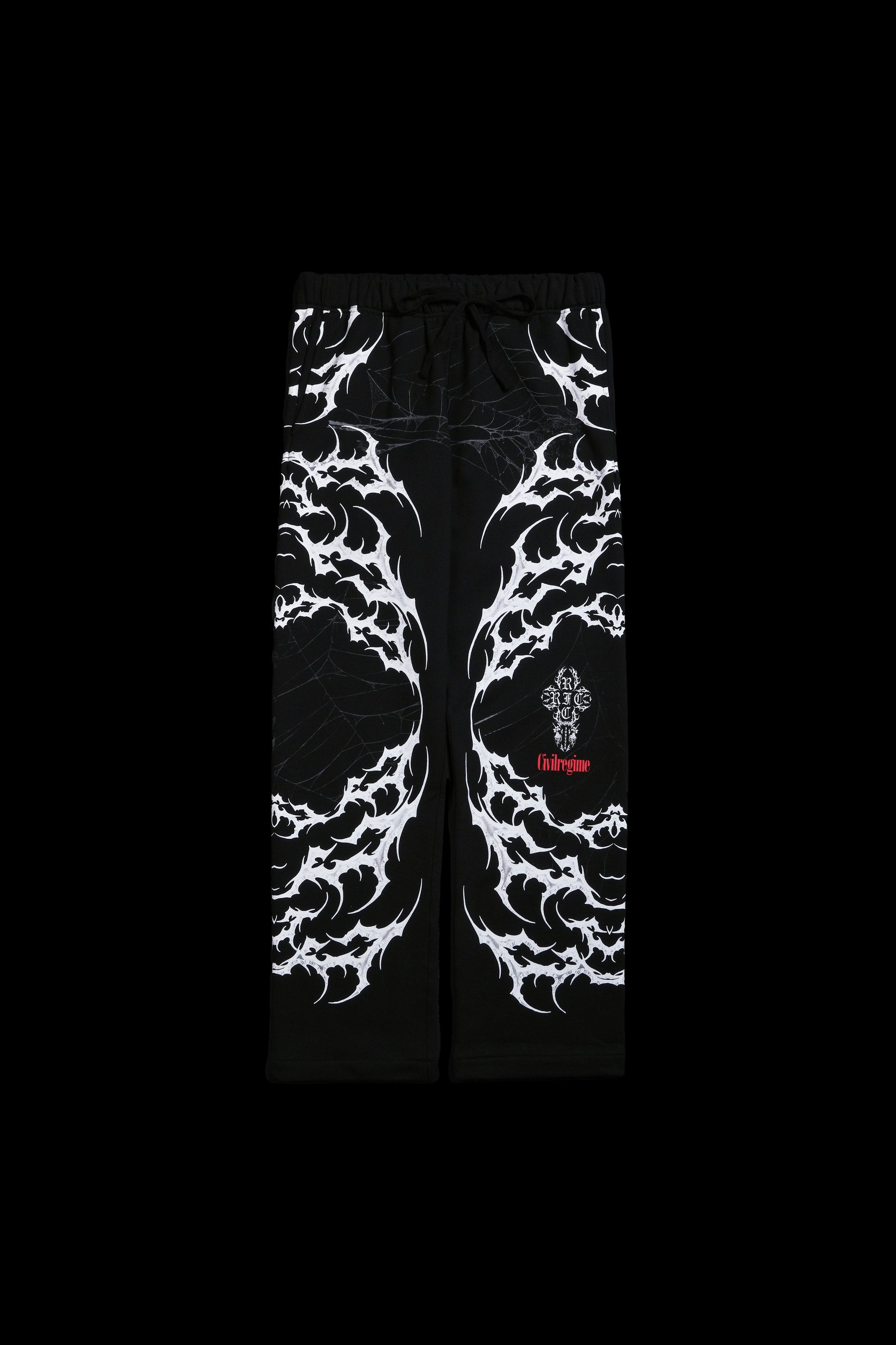 Civil Regime Trapped in Webs Eternal Wide Leg Pants Black Sz M