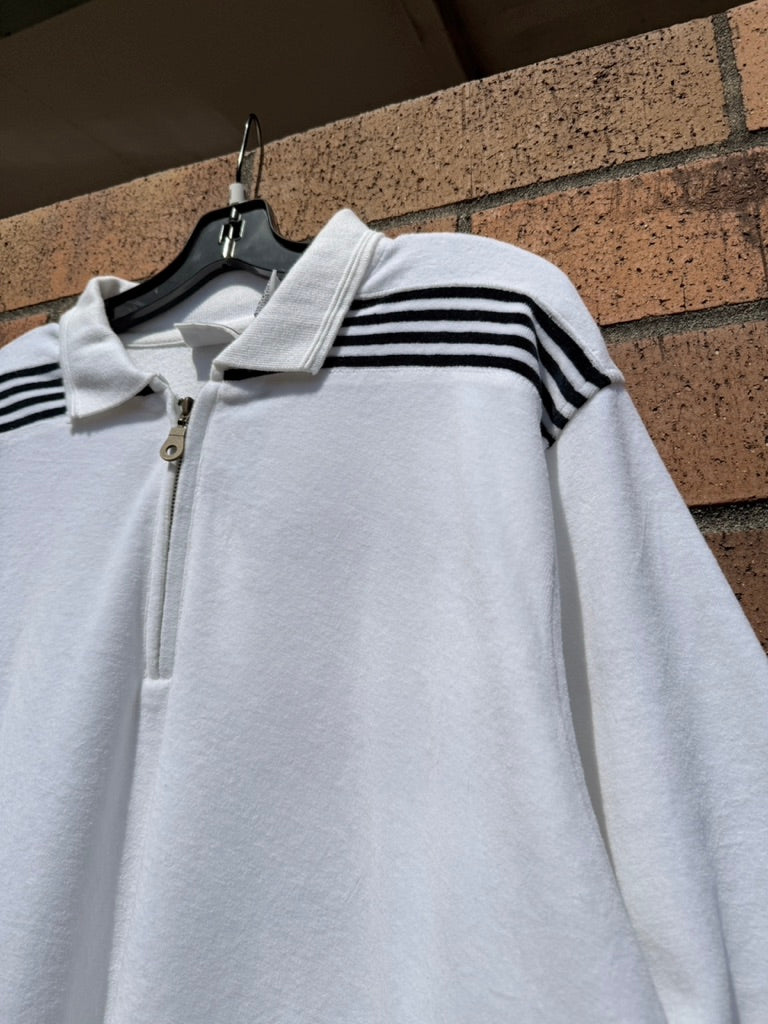 90s Quiksilver White Short Sleeve French Terry Top Size M
