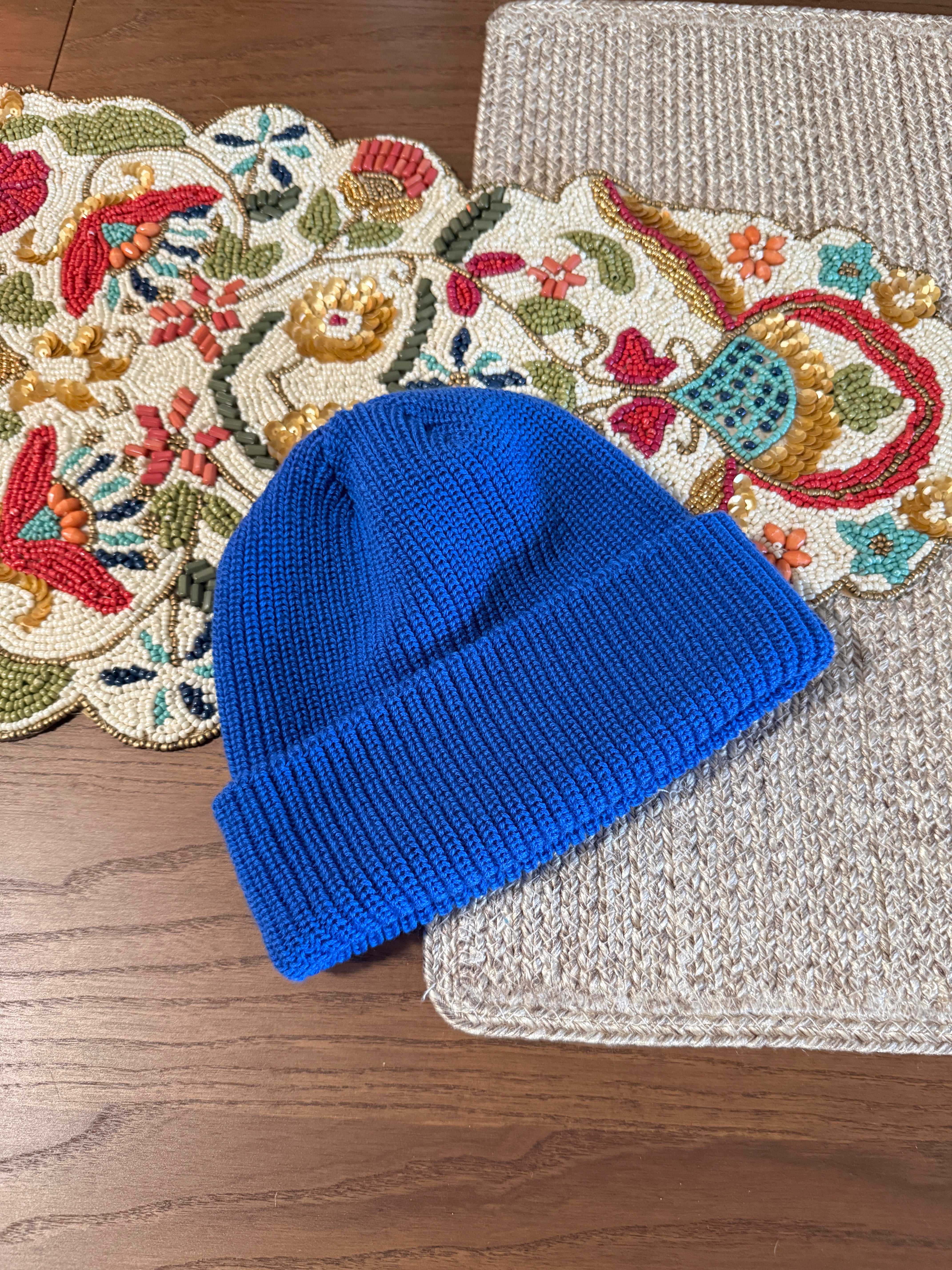 Supreme Loose Gauge Beanie Blue FW24 USED