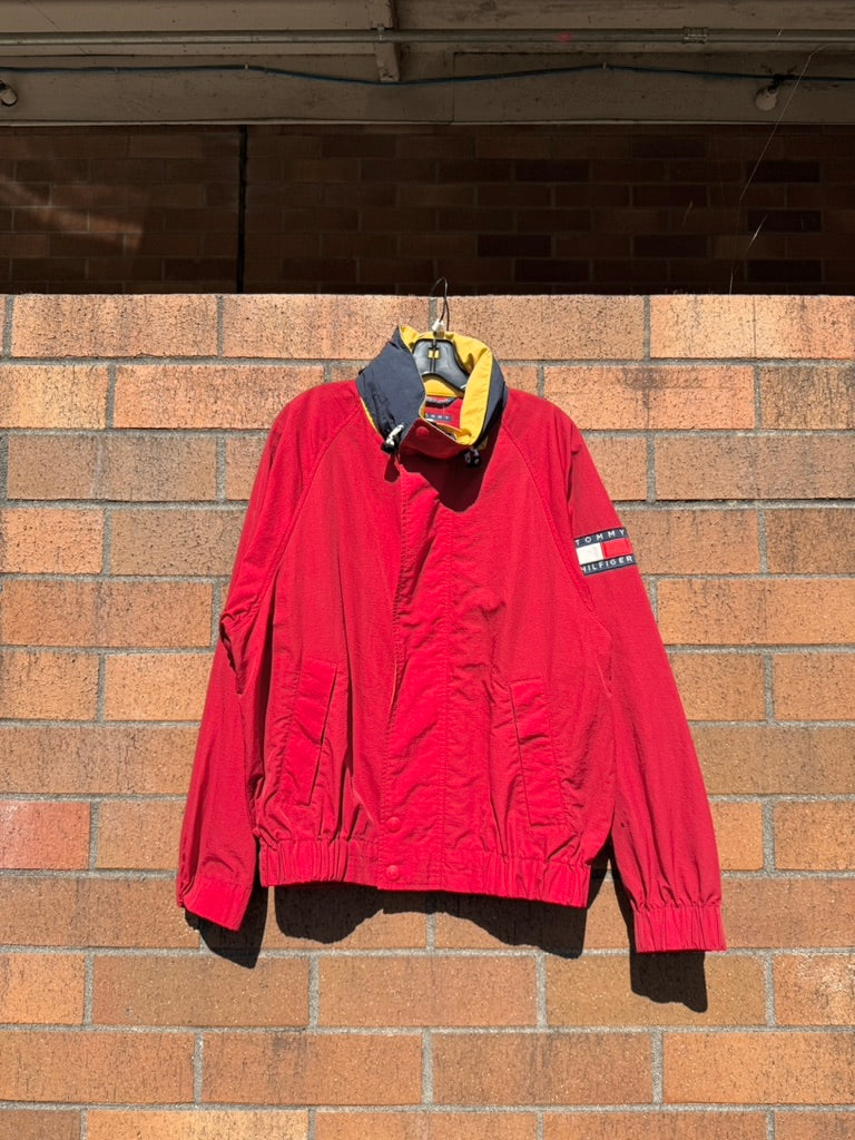 90s Tommy Hilfiger Red Flag Jacket Sz Small