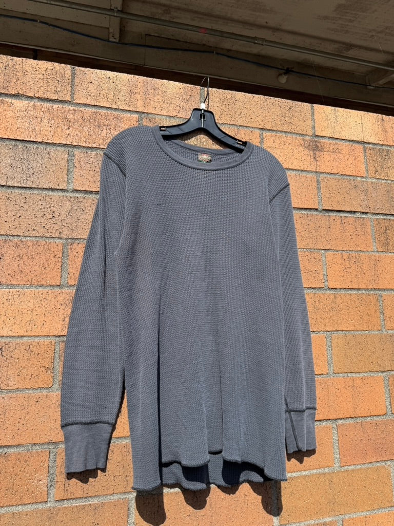 90s Greatland Apparel Black Thermal Shirt Size L