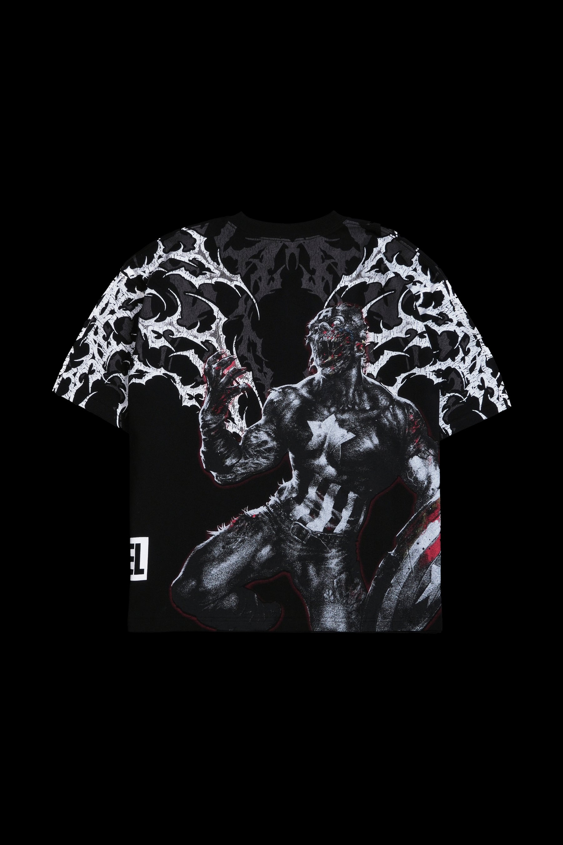 Civil Regime x Marvel Zombies Captain America Side By Side 199X Tee Sz M