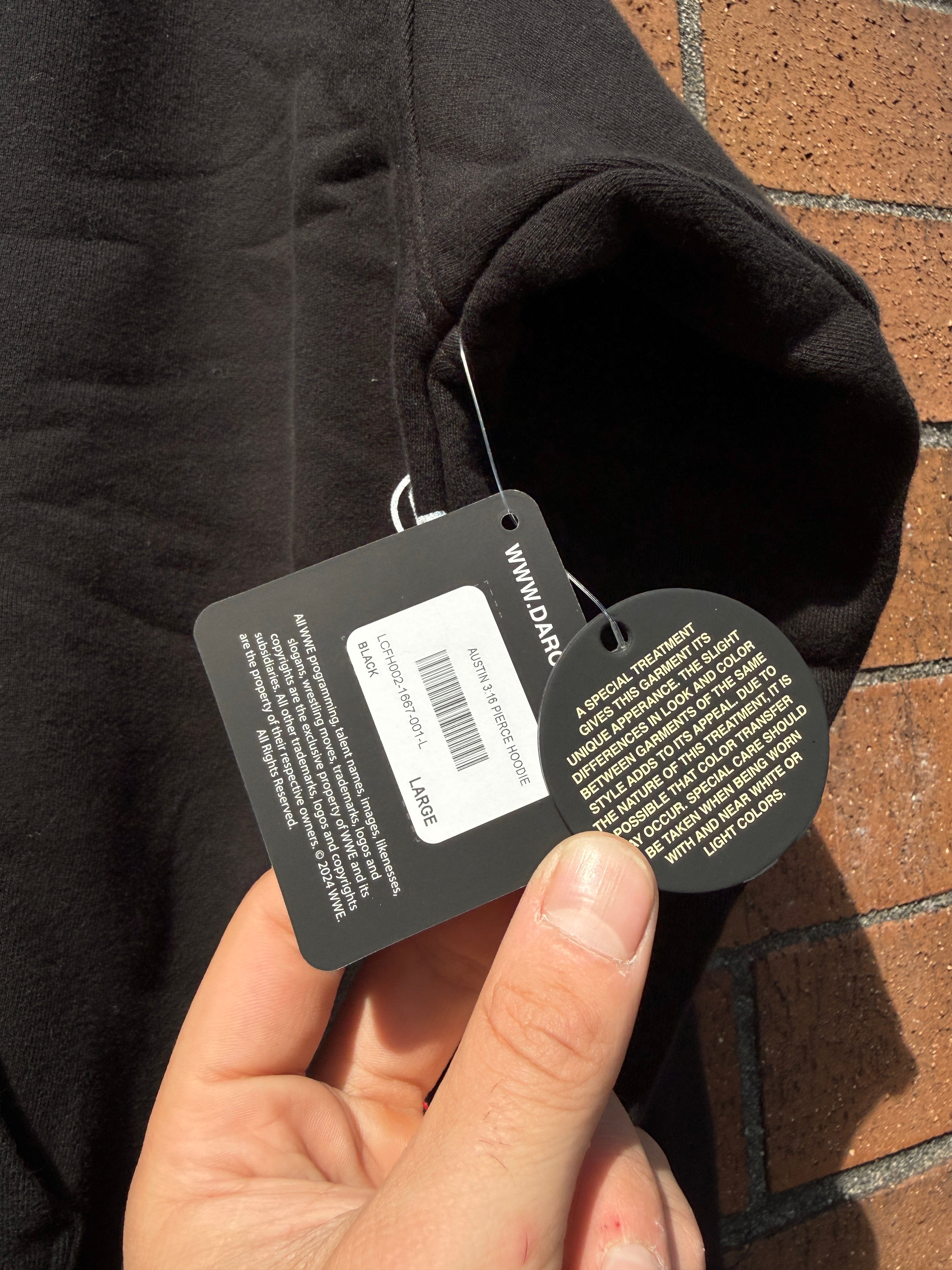 Darc Sport x WWE Austin 3:16 Pierce Hoodie Black Size L