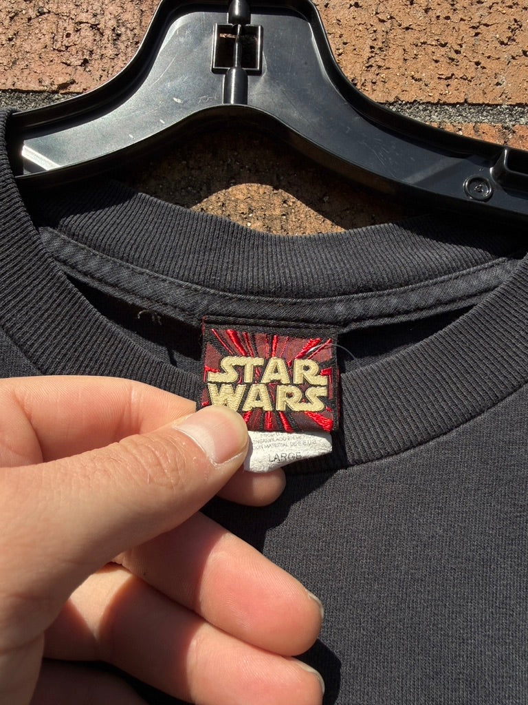 Y2K Star Wars Darth Maul Black / Green Tee Size L