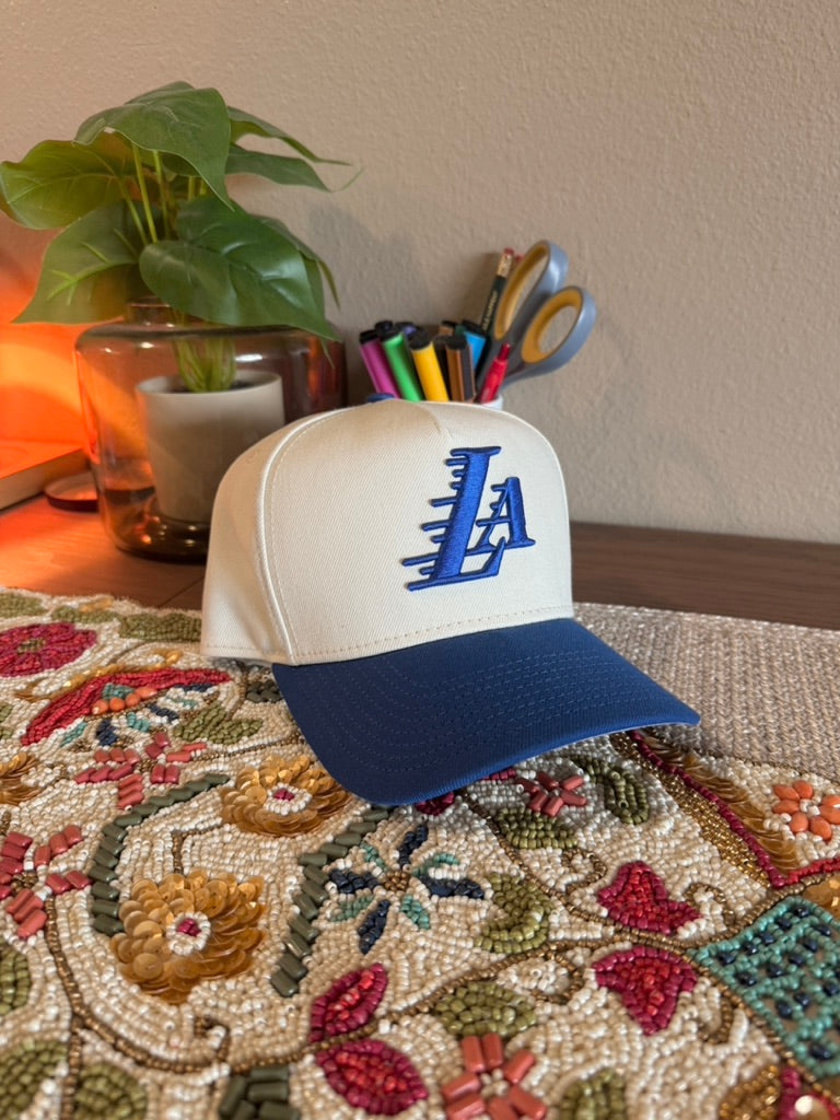 New Era LA Lakers A-Frame Snapback White / Royal USED