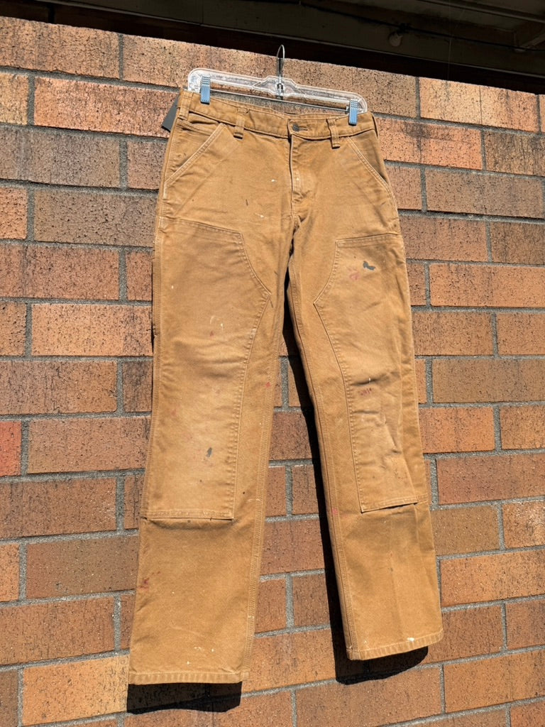 Carhartt Dark Tan Rugged Flex Relaxed Fit Double Knees Sz 30x32