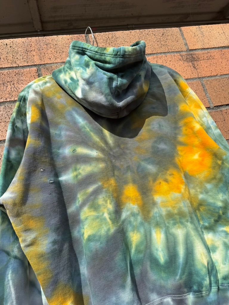 Y2K Nike Oregon Ducks Hand Dyed Hoodie Size M