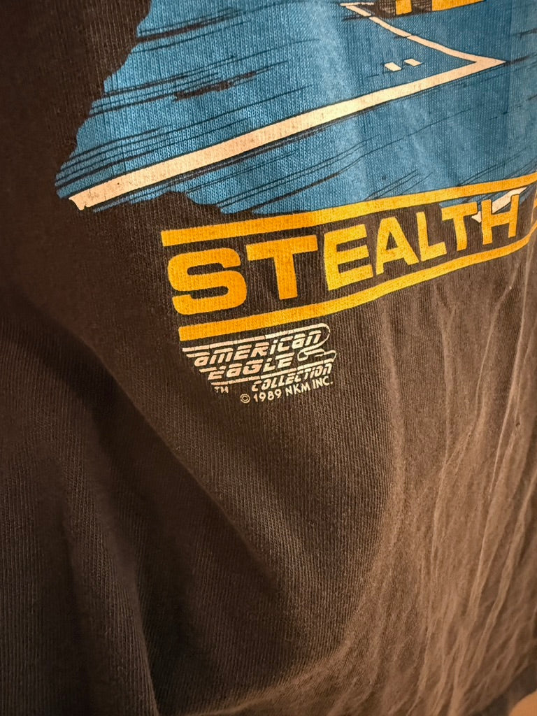 1989 F-117A Blackbird Stealth Fighter Tee Sz XL