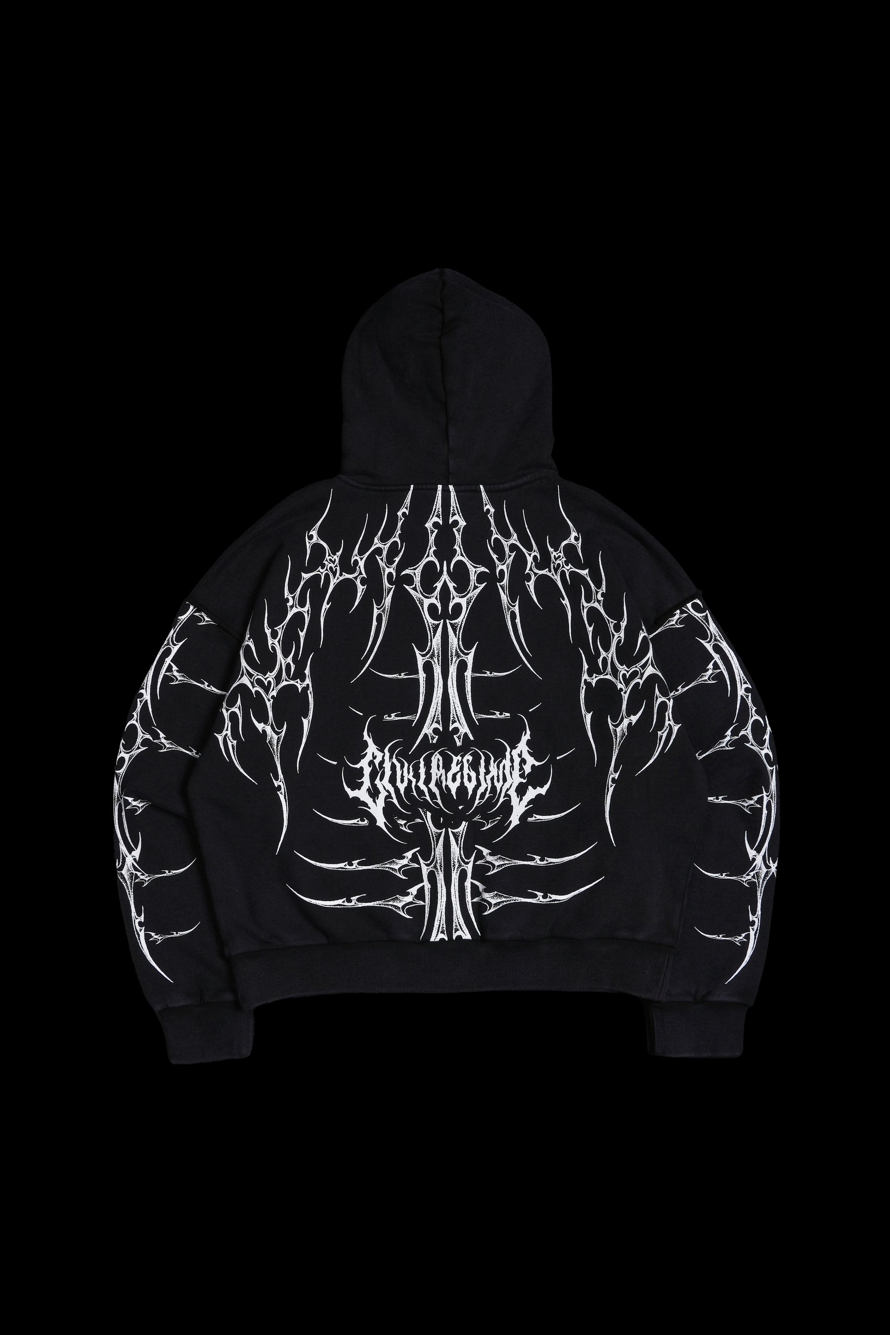 Civil Regime Core Brigade Zip Up Hoodie Black Sz L