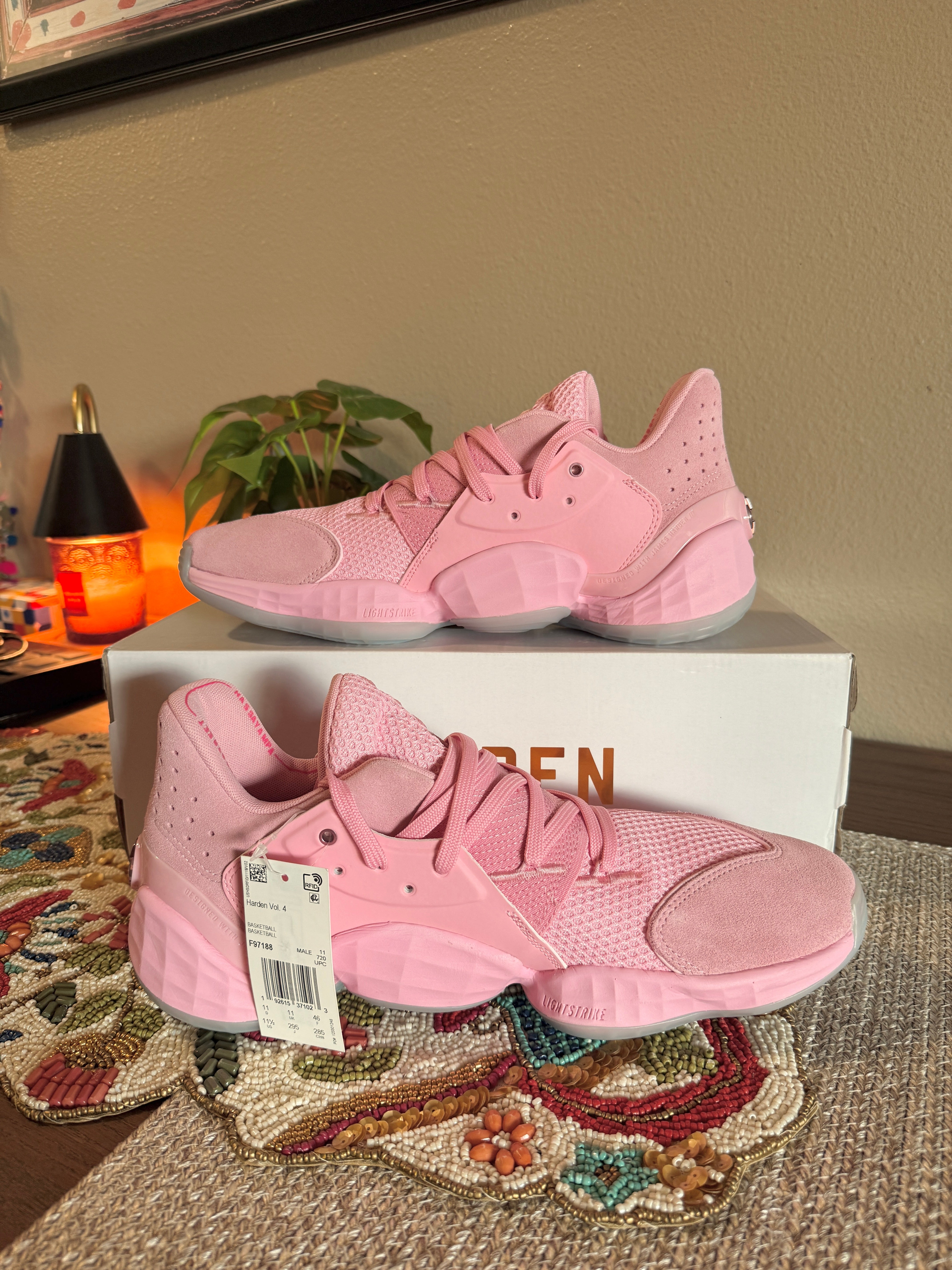 adidas Harden Vol. 4 Pink Lemonade Size 11.5