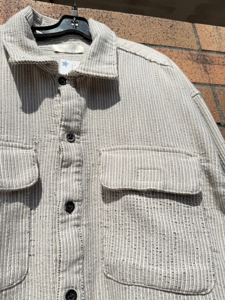 Standard Cloth Neely Slub Overshirt Neutral Size L
