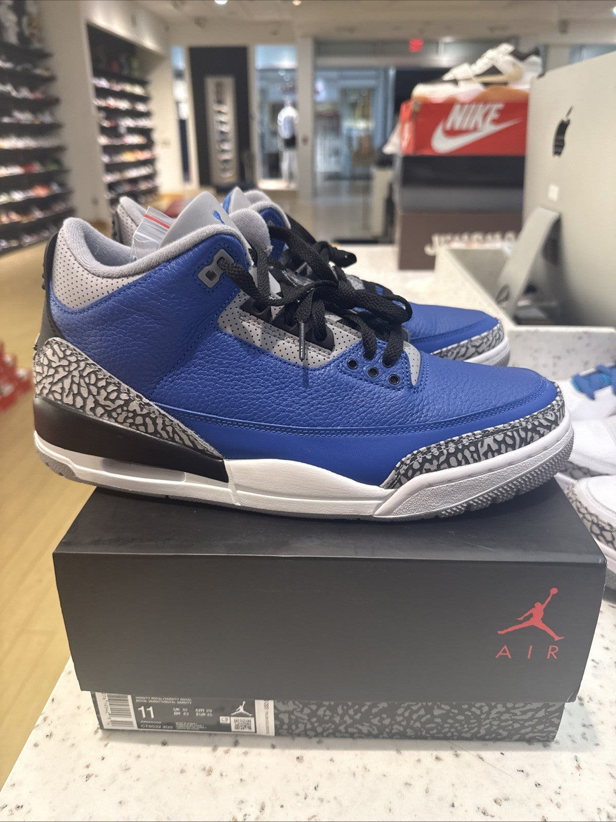 Size 11 - Jordan 3 Retro Varsity Royal 2020