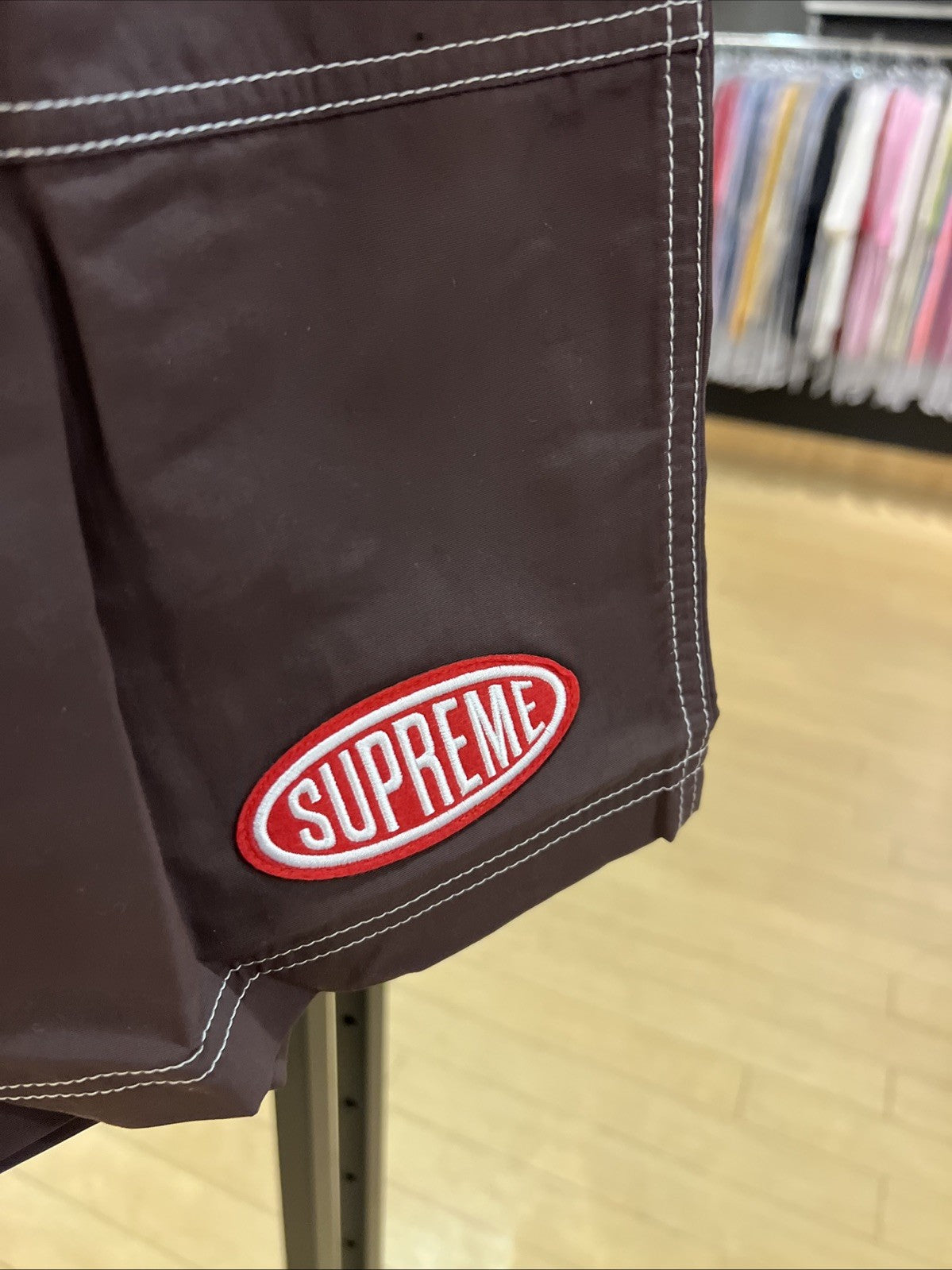 Supreme Nylon Painter Short Dark Brown Sz M