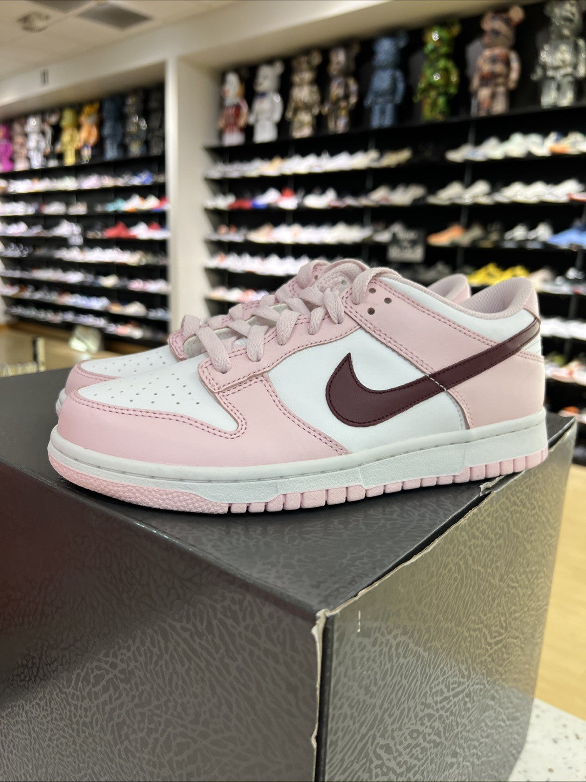 Nike Dunk Low Pink Foam Red White Sz 7Y
