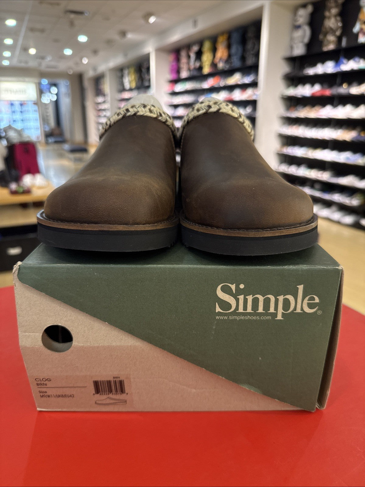 Simple Shoes, Brown Suede Clogs. Size 9 Men.