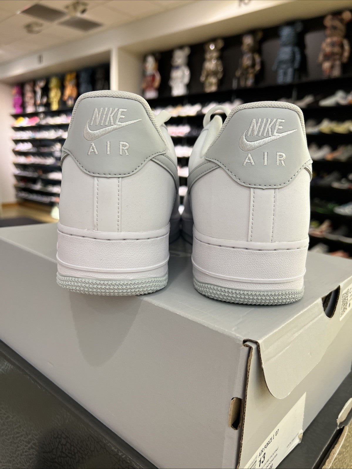 Nike Air Force 1 Low '07 White Light Smoke Grey Sz 13
