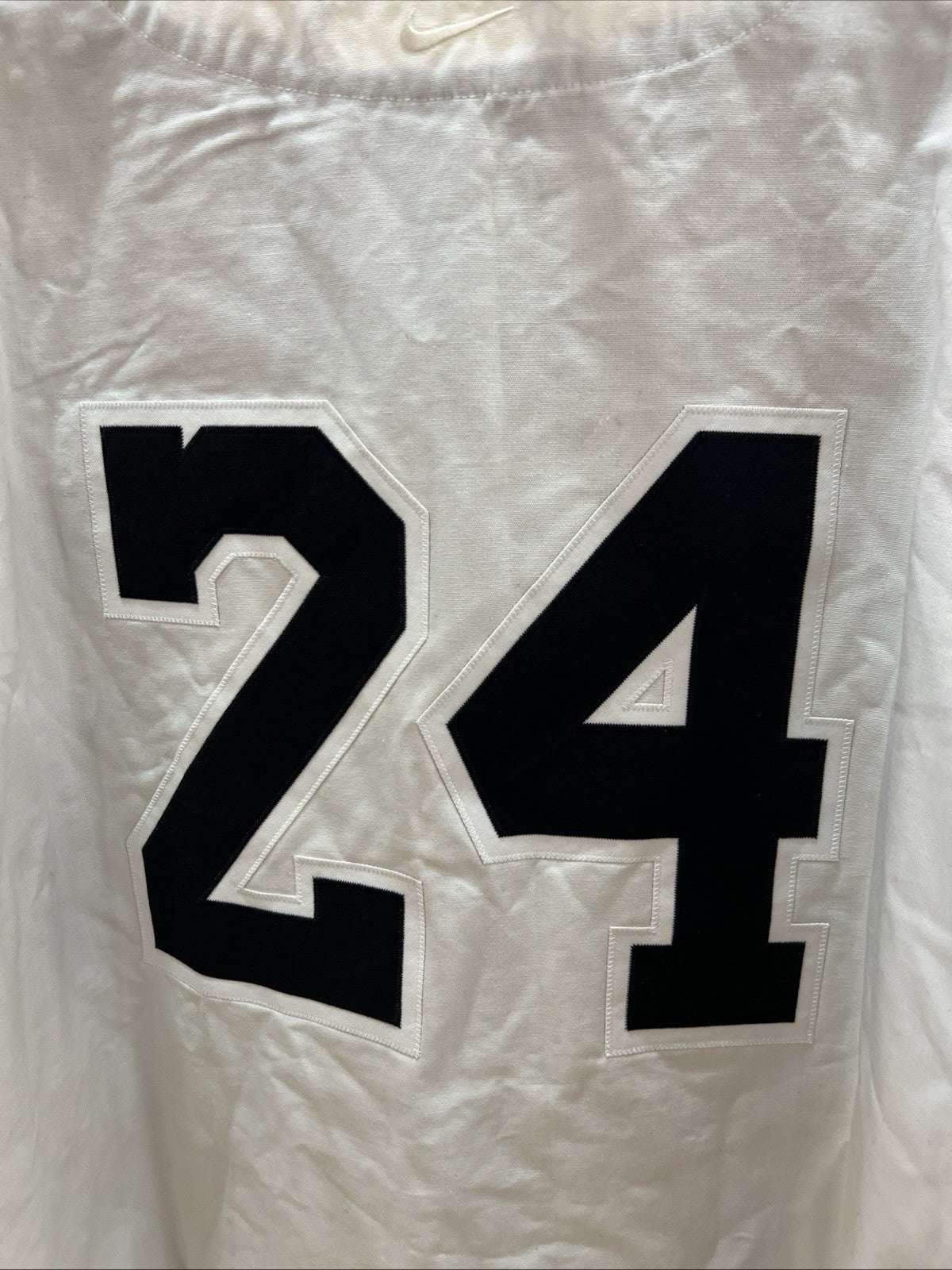 Nike Kobe Bryant 'Mamba Out' Baseball Jersey White/Black Sz L