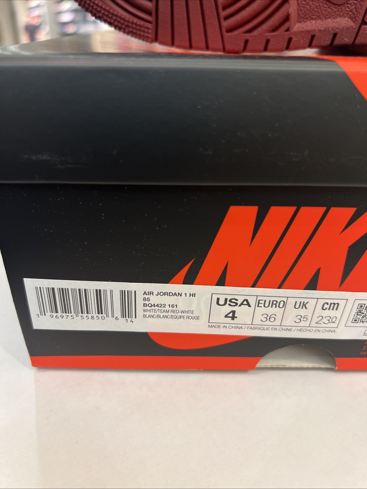 Air Jordan 1 Retro '85 OG High Metallic Burgundy 2024 Sz 4Y