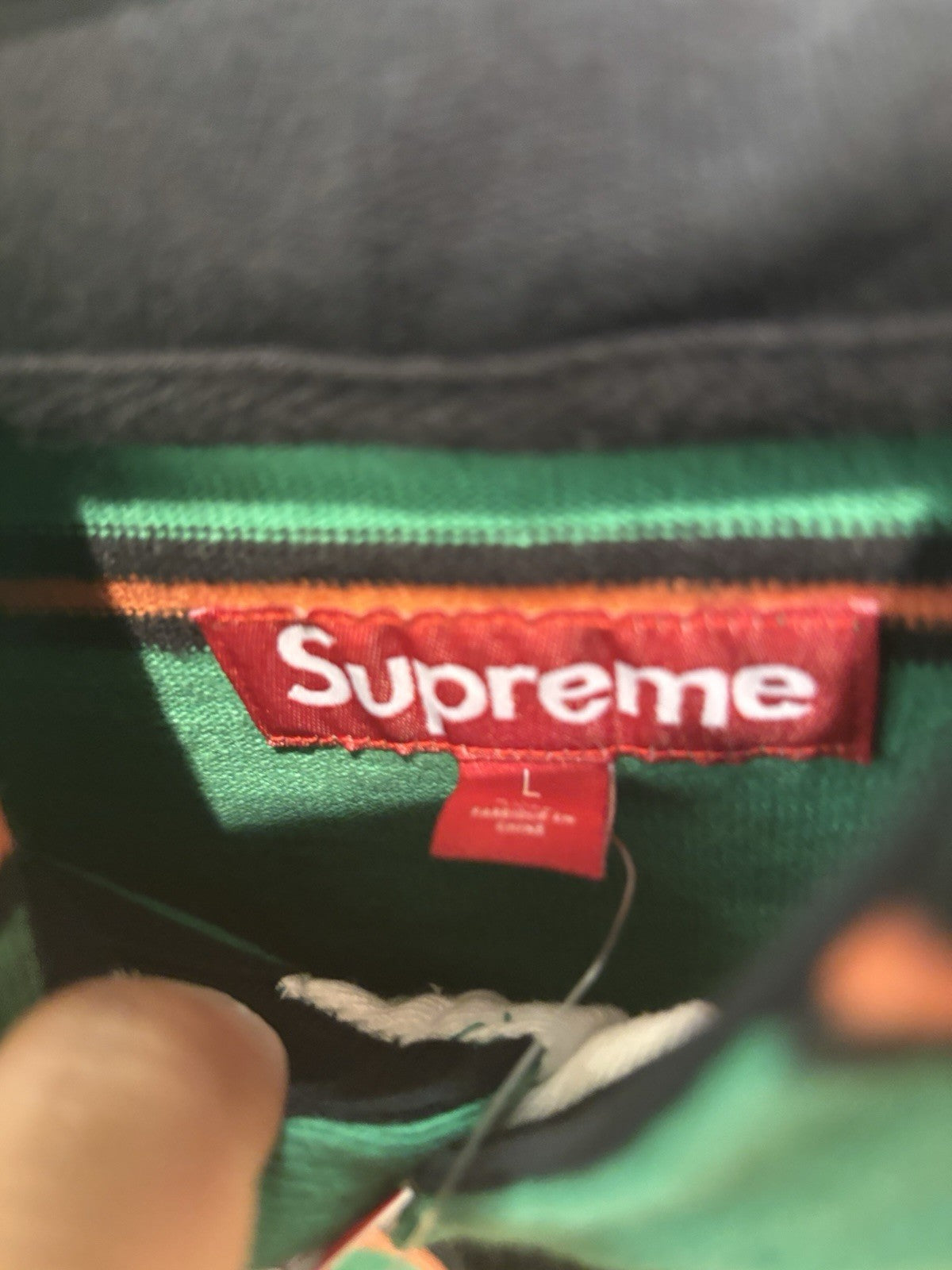 Supreme Hooded Rugby SZ L Green