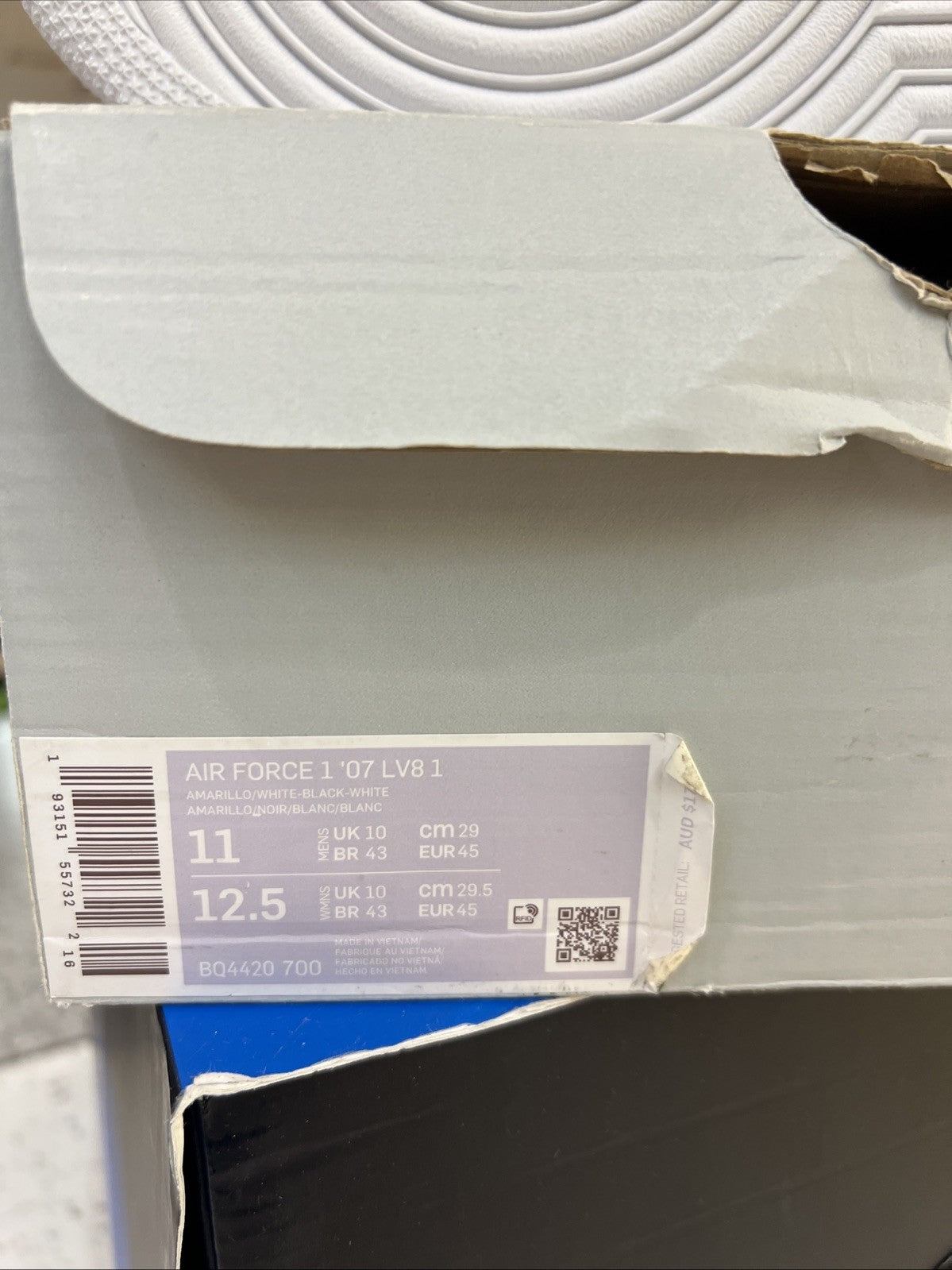 Nike Air Force 1 '07 LV8 x NBA Amarillo Sz 11