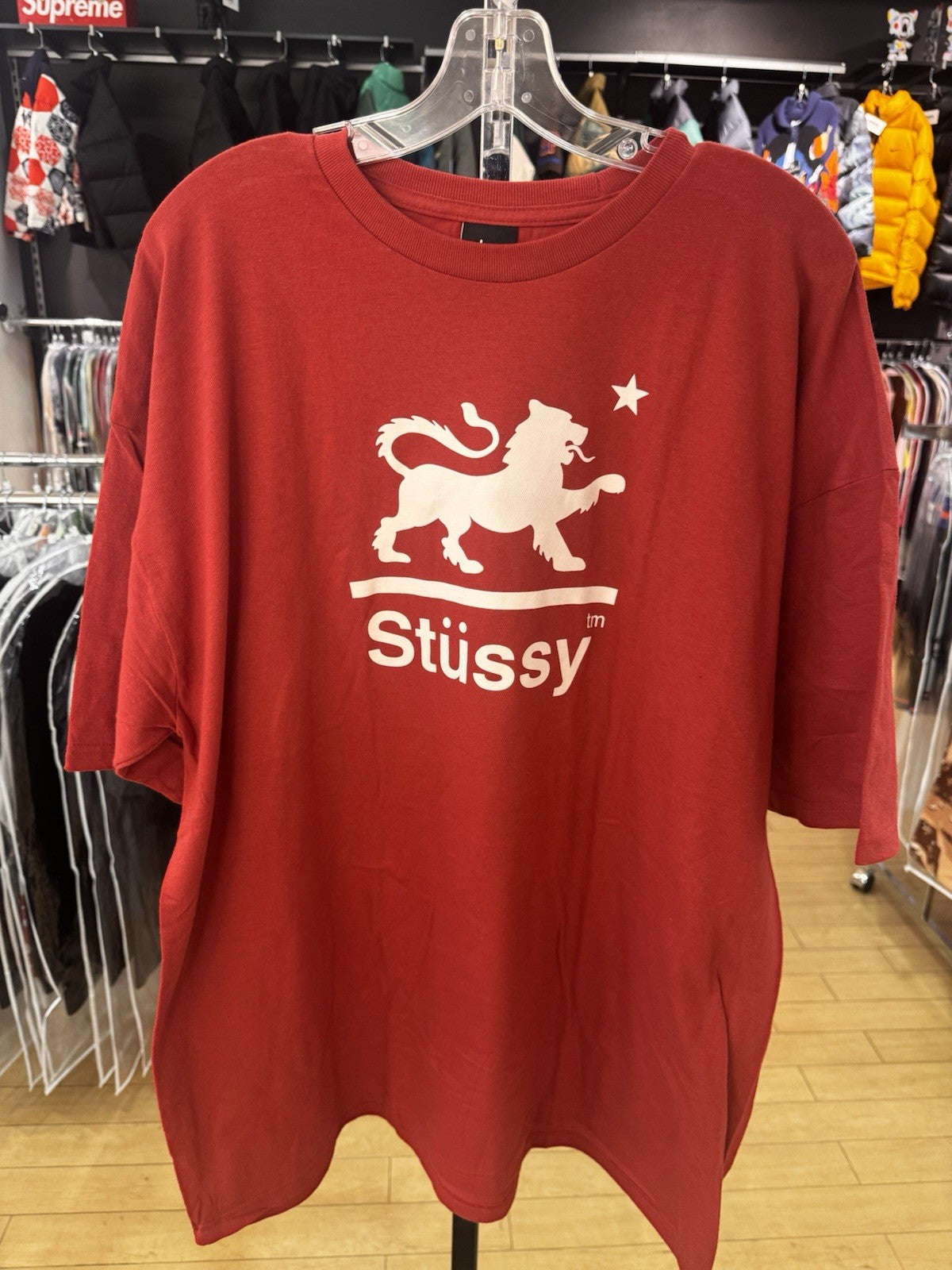 Stussy Lion Republic Tee Wine Size XXL