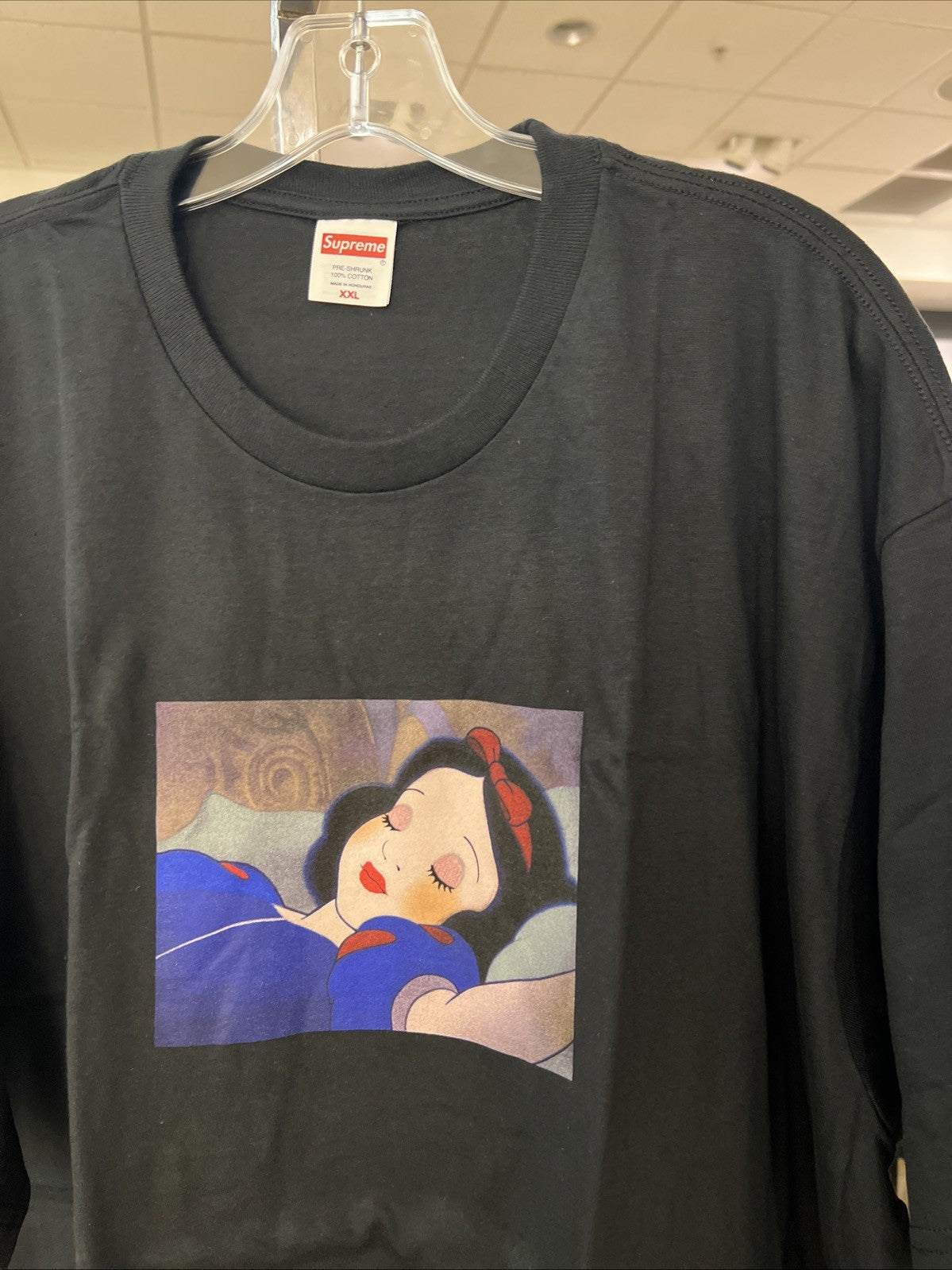 SUPREME x Snow White Disney Tee Black T-Shirt Sz XXL