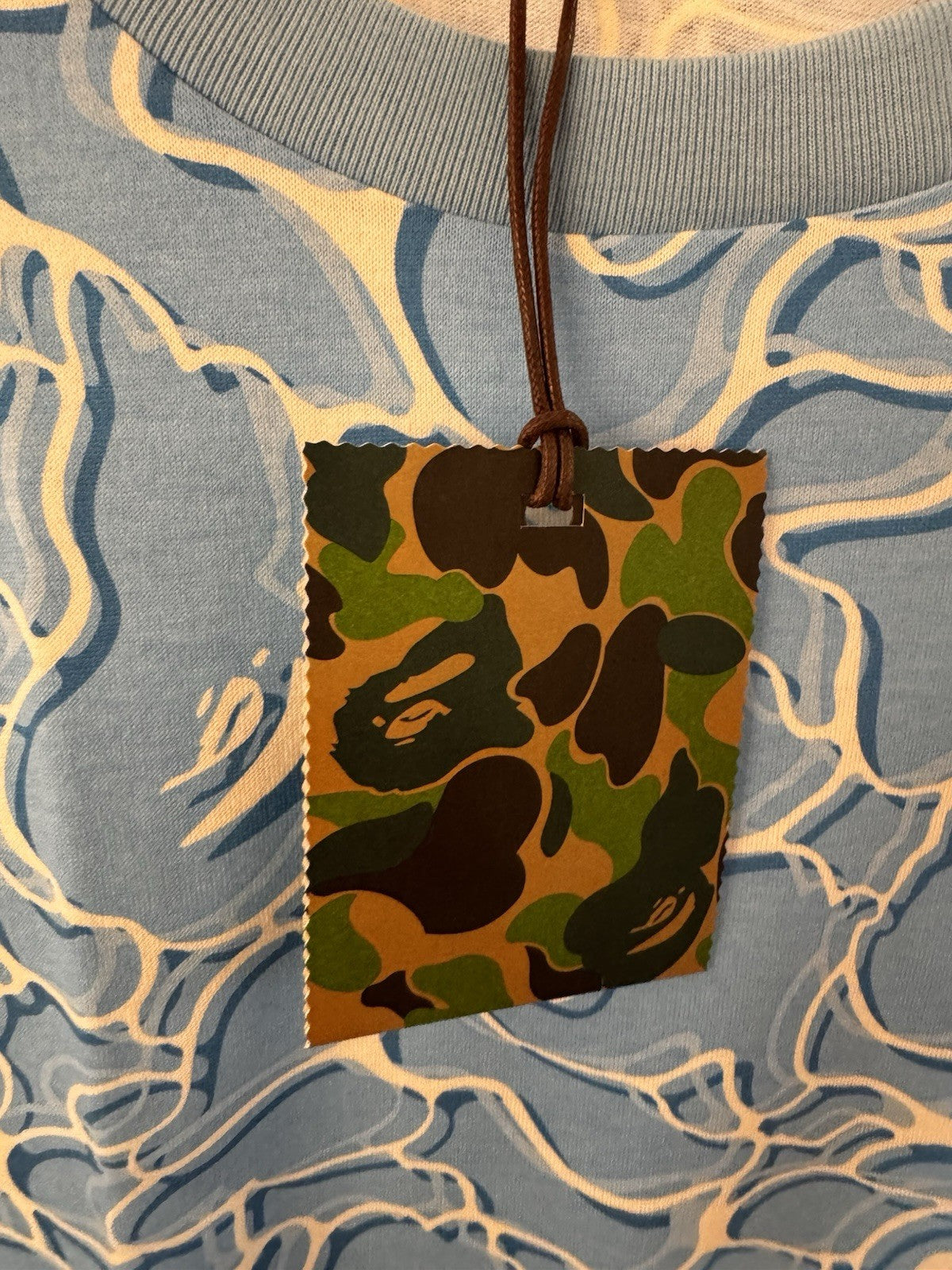 BAPE ABC Sea Surface Camo Relaxed Fit Tee Size XL