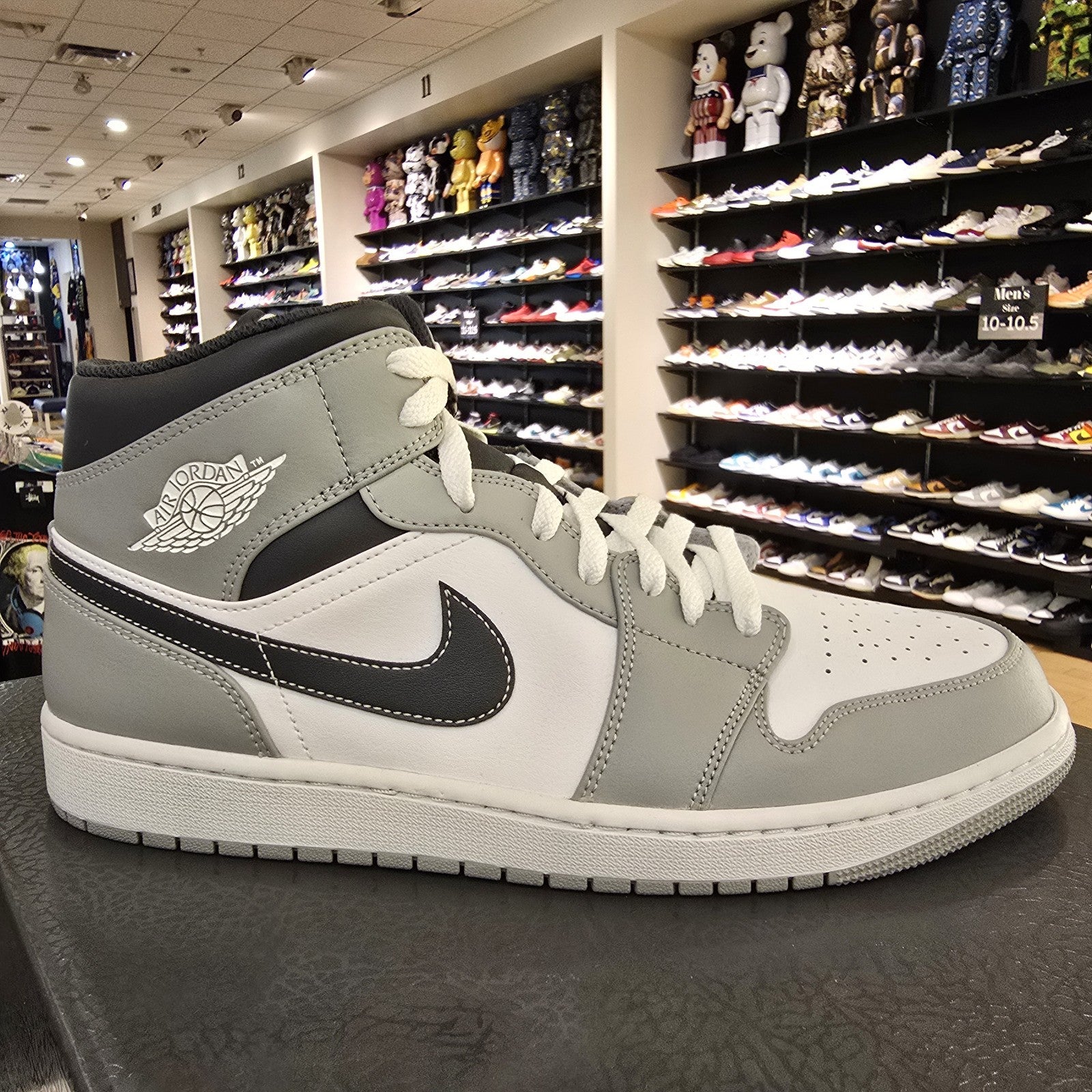 Size 13 - Jordan 1 Mid Light Smoke Grey (Yellowing)
