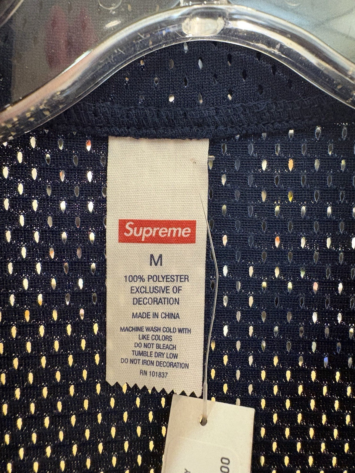 Supreme S Logo Baseball Henley Navy Size Medium 