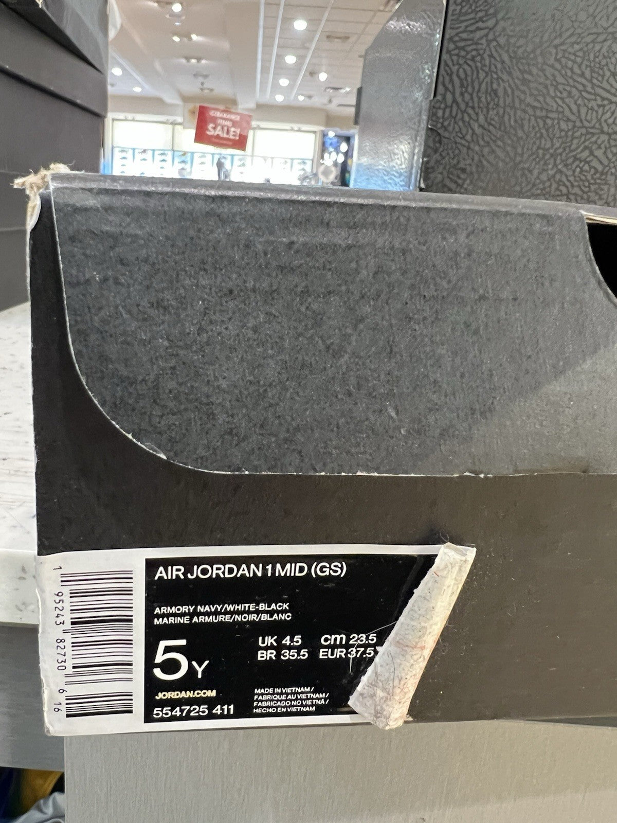 Nike Air Jordan 1 Mid Armory Navy Sz 5Y
