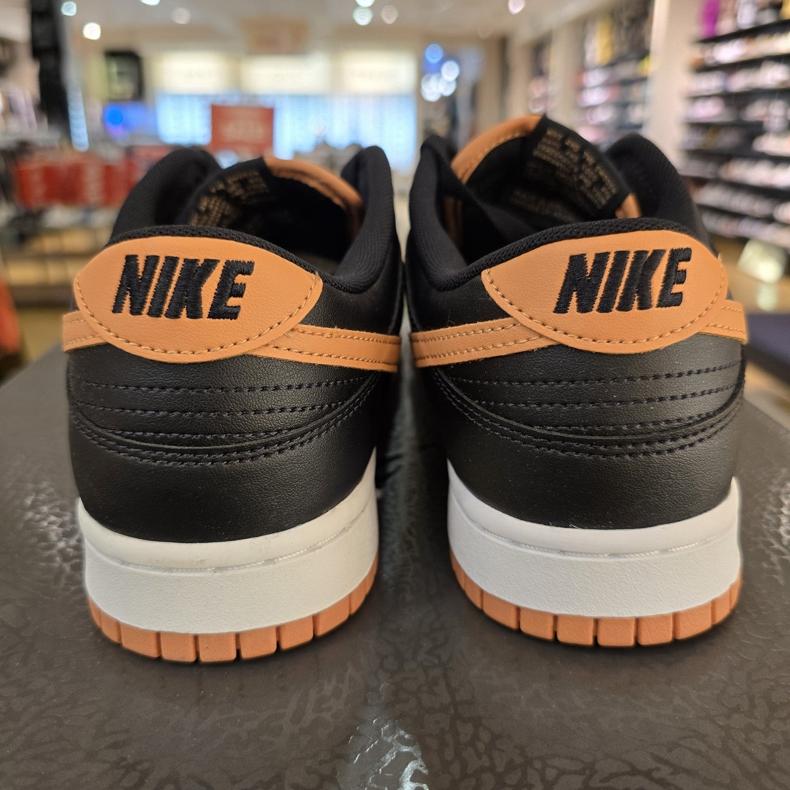 Size 9.5 - Nike Dunk Low Black Amber Brown